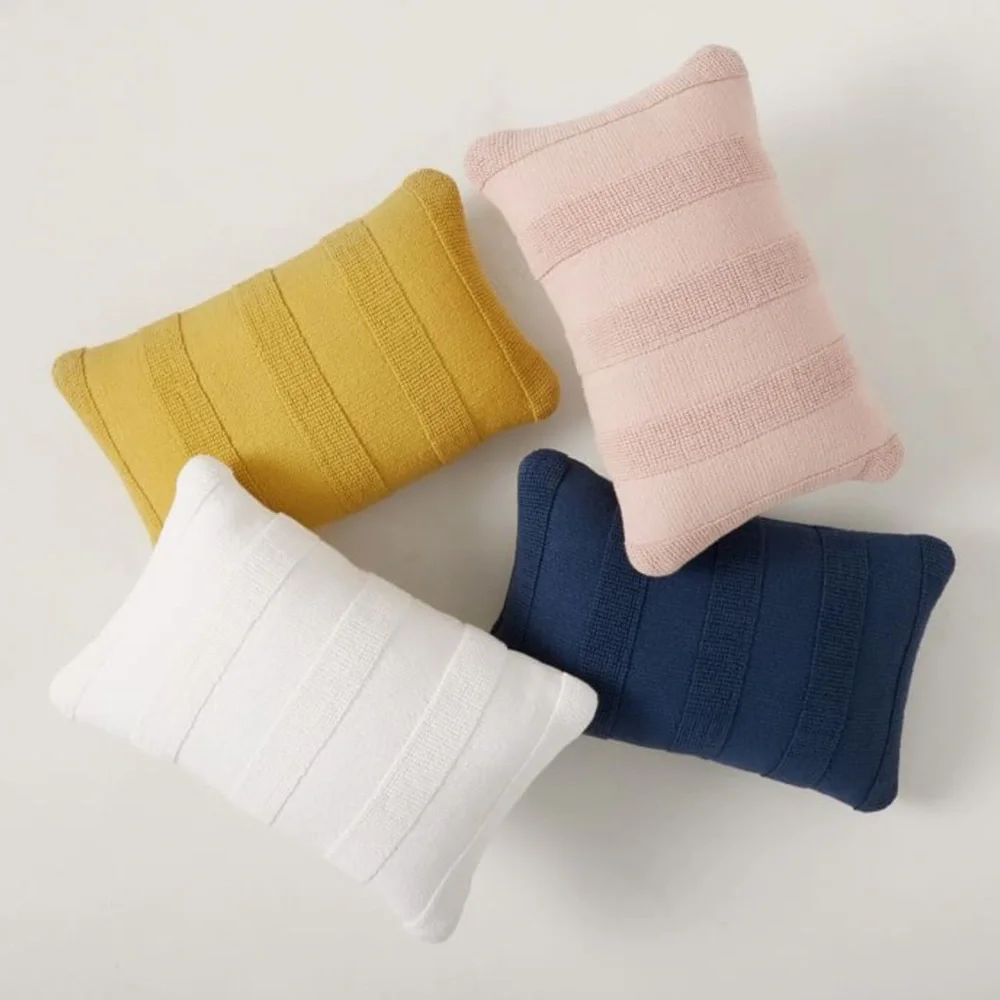 West Elm Tufted Stripe Indoor/Outdoor Pillow